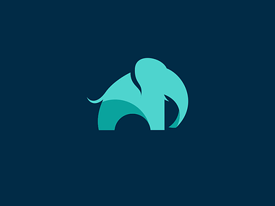 elephant animal blue elephant icon logo logotype logotypes