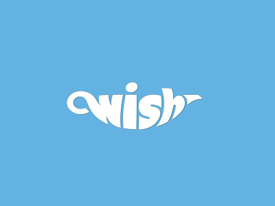 wish blue design lamp letter lettering logo logotype typeface typography vector