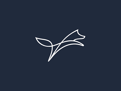 Fox animal line line ar logo logotype