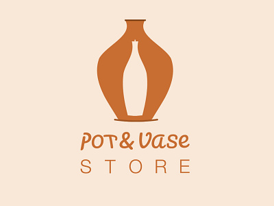 Pot & Vase Store Logo Design branding design graphic design icon logo pot pottery store typography vase vector