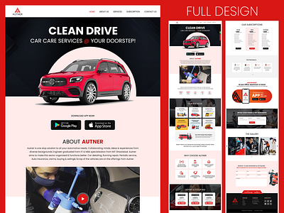 AUTNER - Car care services branding design development ui ux