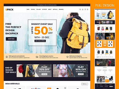 BPack - Website Design & Development branding design development shopping wordpress