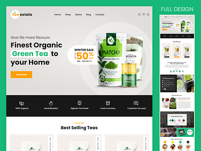 Tea - Website Design & Development branding design development shopify wordpress