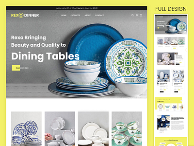Rex - dinner ware branding design development ui ux website wordpress