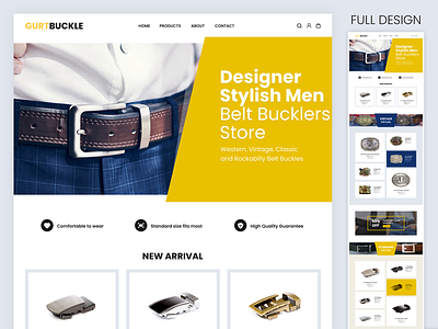 Gurt - belt buckle branding design development ui ux website wordpress