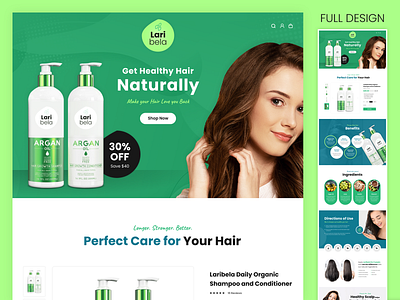 Lari - natural shampoo website branding design development ui ux website wordpress