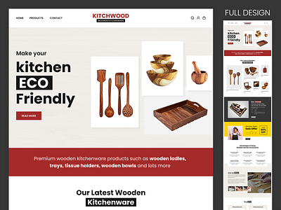 Kitchwood - kitchen wooden tools website branding design development ui ux website wordpress