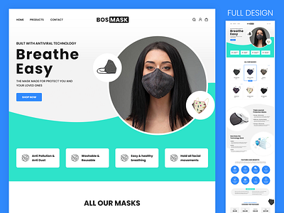 Bos - mask website branding design development ui ux website wordpress
