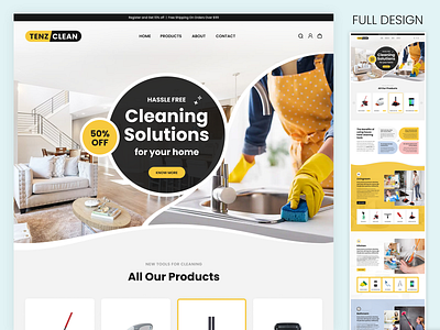 Tenz - cleaning website branding design development ui ux website wordpress