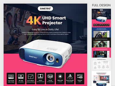 Simetro - projector website branding design development ui ux website wordpress