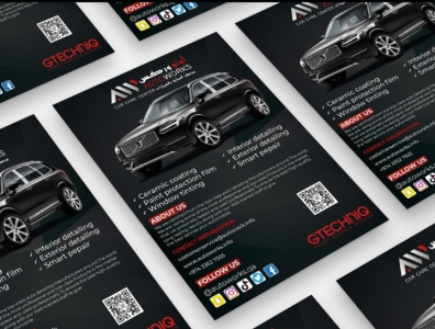 Car wash flyer autowash autowork branding business flyer car car wash flyer design detailing detaling flyer flyers illustration leaflet