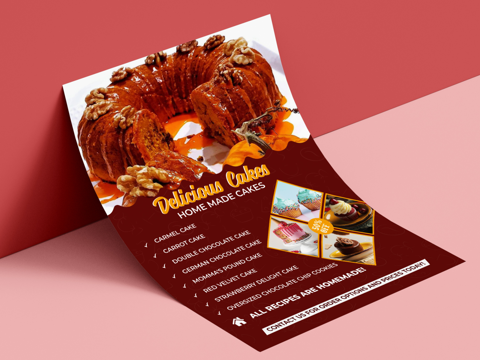 Cake Sale Store PSD Free Flyer Template - PSDFlyer