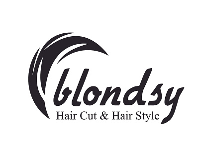 Blondsy hair Salon Logo branding design graphic design illustration logo ui ux vector