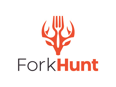 Fork Hunt Lo branding design graphic design illustration logo ui ux vector