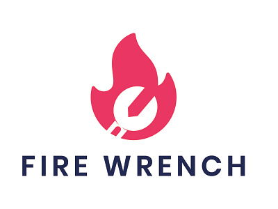 Fire Wrench Logo branding design graphic design illustration logo ui ux vector