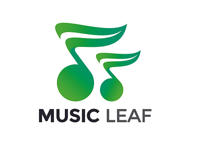 Music Leaf Logo branding design graphic design illustration logo ui ux vector