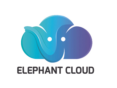 Elephant Cloud Logo branding design graphic design illustration logo ui ux vector