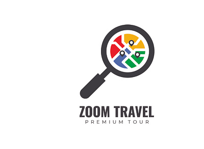 Zoom Travel Logo branding design graphic design illustration logo ui ux vector