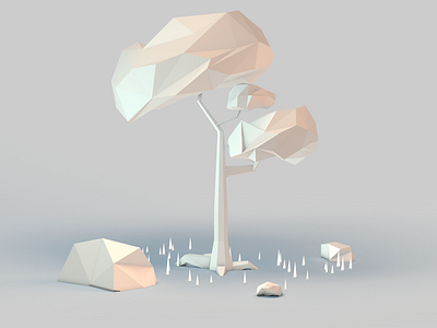 Render Arbol 3d model arbol cinema 4d low poly tree