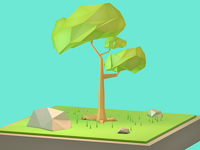 Render Arbol - terminado / Finished tree Low Poly