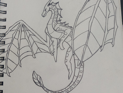 A wings of fire style dragon art artist design dragon illustration