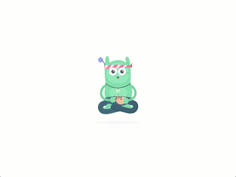 Yogaman | DevSpace alien animation character coffee cute ghani gif illustration mascot playful principle yoga