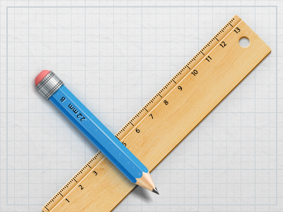 Ruler & Pencil paper pencil ruler
