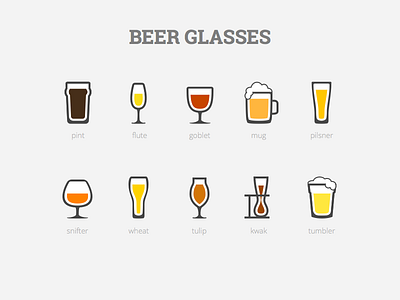 Beer Glasses beer flat foam glass glyph icon outline