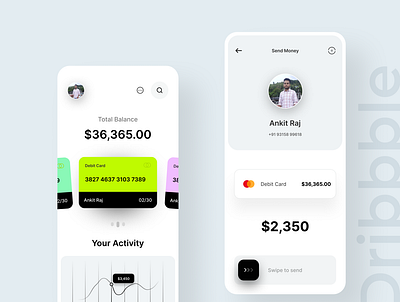 Payment App UI. graphic design product design ui ux