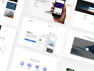 Travel app landing page.