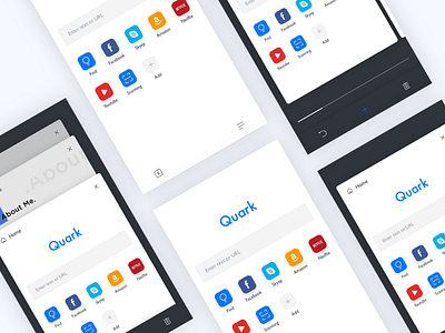 Quark Redesign app blog clean colors grid minimalism type typography