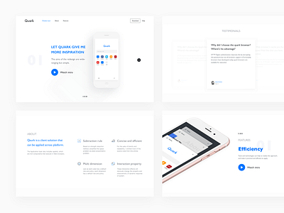 Quark Landing page