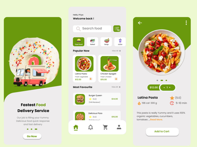 Food Delivery Mobile App UI Design by Priya Sitaula on Dribbble