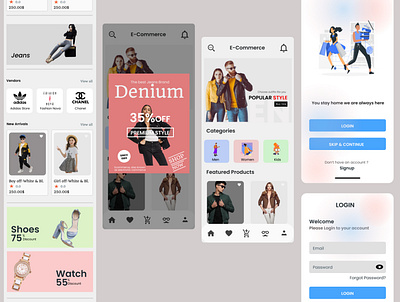 E-Commerce for Clothes and Accessories !! app design graphic design ui ux