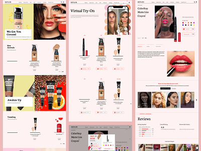 Make up Products, E-commerce Desktop view Design design graphic design ui vector