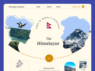 Landing page design for, Travel and Tourism