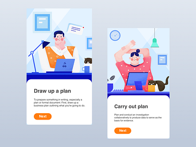 Illustration about working and planning