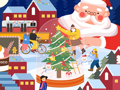 Christmas~ art character design design flat graphic design illustration illustrator vector web