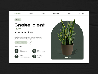 Plants.｜E - commerce design e commerce plants plantstore product shop store typography ui web website