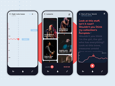 Vocal Pedagogy App app design poetry song ui ux