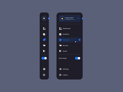 Side bar - Dashboard branding design idea new trend ui ux visual design