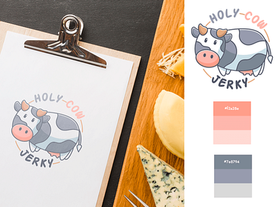 Logo - Holy Cow Jerky branding design graphic design illustration logo typography ui ux vector