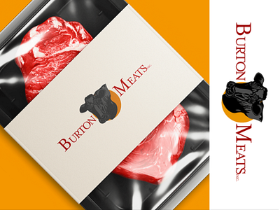 Logo - Burton Meats 3d animation branding design graphic design illustration logo typography ui ux vector