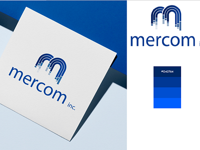 Logo - Mercom inc. 3d animation branding design graphic design illustration logo typography ui ux vector