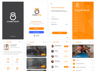 UI/UX - Fitness Center App