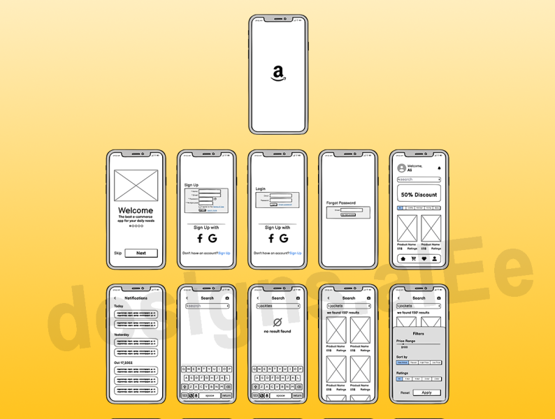 Amazon Shopping App Wireframe by Mr Ali on Dribbble