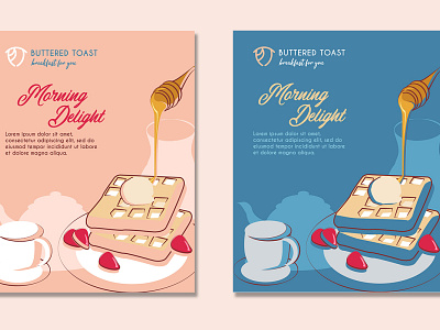 Illustrative Poster | Social media post | Ad design ad breakfast cafe colorful design food graphic design illustration poster restaurant social post