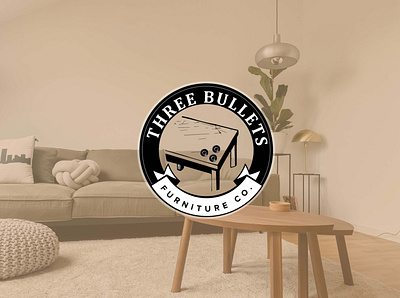 Furniture Brand blackwhite design furniture graphic design illustration logo monogram seal typography