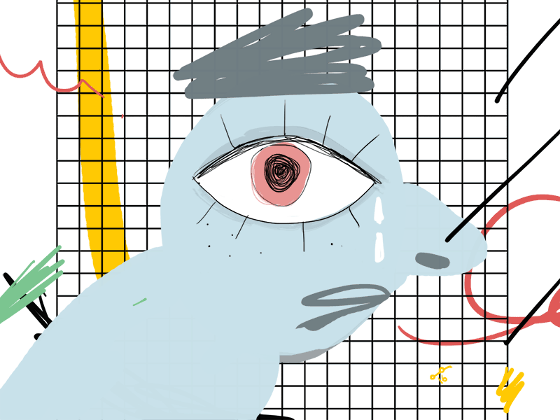 Eye 2d animation cycle eye gif loop mood photoshop sketch test