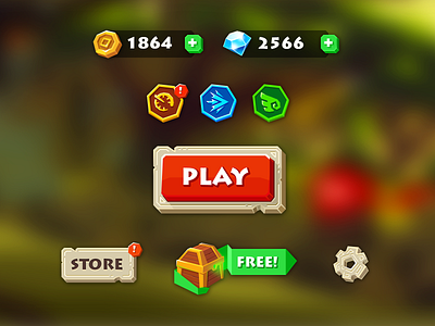 UI for runner game